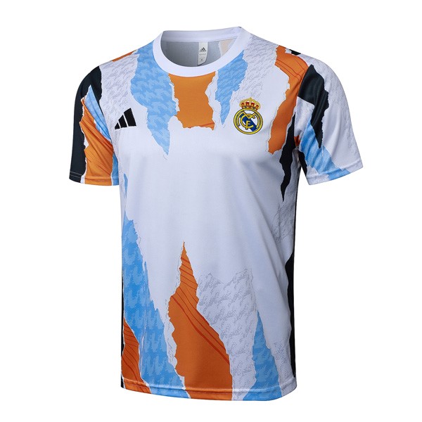 Camiseta Entrenamiento Real Madrid 2025-26 Blanco Naranja